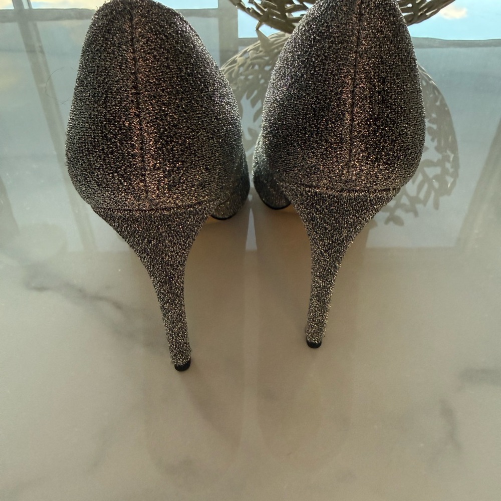 Elegant Silver Glitter Heels - Picture 5 of 6